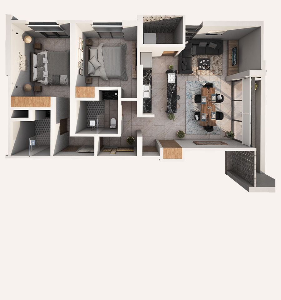 2 Bedroom - 202
2 Bedroom - 202