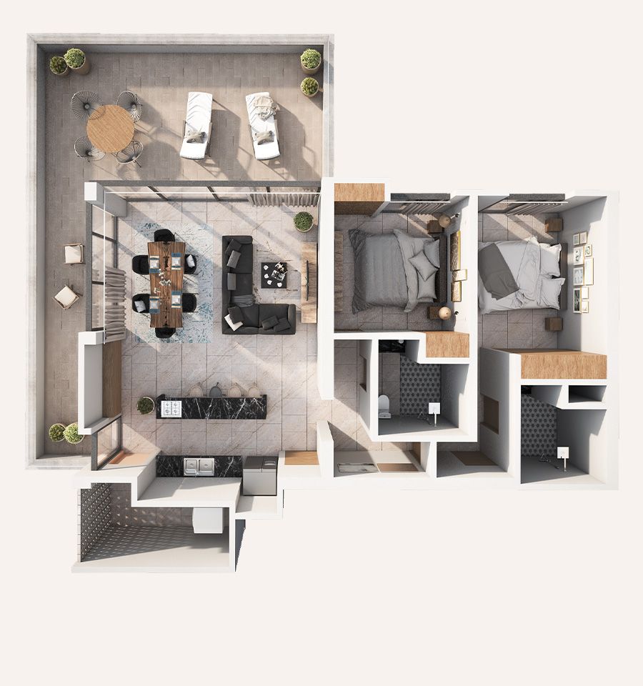 2 Chambre - D 301
